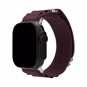 Mobilize nailonkellonranneke - Alpine - titaaniliitin - Apple 38/40/41mm - viininpunainen