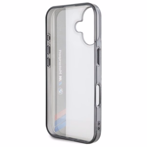 BMW Motosport IML Vertical Stripe Suojakuori iPhone 16:lle - harmaa