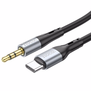 Cable AUX Jack 3,5 mm to USB C Hoco 1 m UPA22 black
