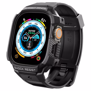 Spigen Rugged Armor Pro Apple Watch Ultra (49mm) hihna ja suojakuori - musta