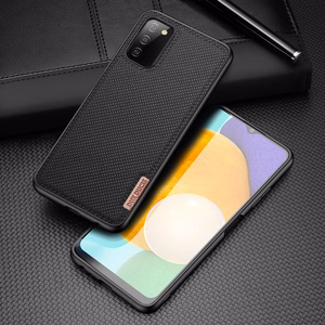 Dux Ducis Fino kotelo päällystetty nylon materiaalia Samsung Galaxy A03s musta