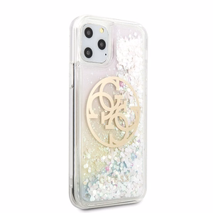 Guess GUHCN58LGIRGP iPhone 11 Pro kova kotelo Gradient Liquid Glitter Circle Logo