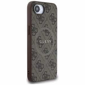 Guess 4G Ring Classic Logo MagSafe iPhone 16e:lle Suojakuori - Ruskea