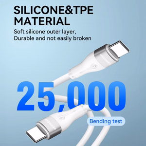 Wozinsky WSTCC1 USB-C / USB-C PD 65W kaapeli 1 m - valkoinen