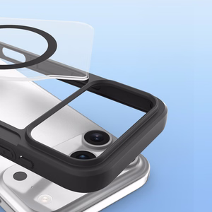 Dux Ducis Skin X Pro Suojakuori iPhone 17 Pro Max:lle Lompakolla, MagSafe-yhteensopiva - Musta