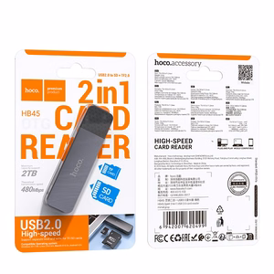 Muistikortinlukija Hoco HB45 2-in-1 USB3.0 harmaa