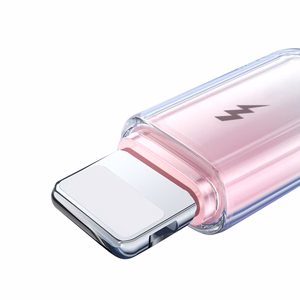 Joyroom S-A42 Crystal-Clear Series 3A USB-A - Lightning -kaapeli 1,2 m - valkoinen