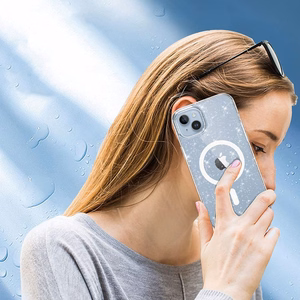 Tech-Protect FlexAir Hybrid MagSafe iPhone 13/14 Suojakuori - läpinäkyvä glitter