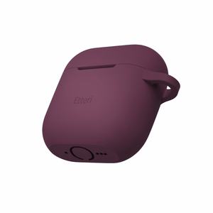 Etteri silikonikotelo AirPods 4 -kuulokkeille, tumma kirsikanpunainen