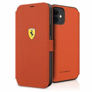 Ferrari FESPEFLBKP12SRE iPhone 12 mini 5.4" punainen/punainen kirja On Track rei'itetty