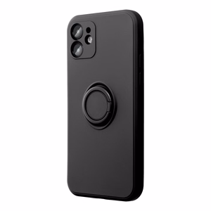Silikoninen Suojakuori Renkaalla Xiaomi Redmi Note 14 4G:lle (GLOBAL - 164,84mm x 78,15mm x 8,16mm) musta