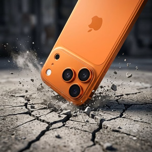 AR+AF Täysmetallinen karkaistu lasi IPHONE 17 PRO MAX:lle oranssi
