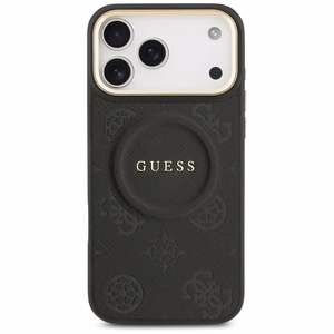 Guess Peony Hot Stamp MagSafe suojakuori iPhone 17 Pro Max - musta