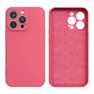 Silikonikotelo iPhone 14 Plus silikonikotelo fuksiaa