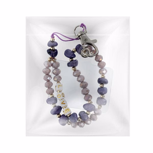 LOVE Puhelimen nauha / narun pituus 44 cm (22 cm silmukassa) / käteen - violetti