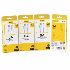 Dudao kaapeli USB USB-C 6A 1m valkoinen
