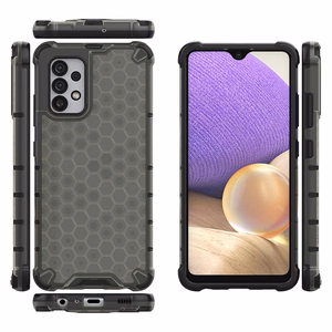 Honeycomb tapauksessa panssaroitu kansi geelirunko Samsung Galaxy A03s (166.5) musta