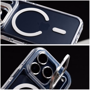 Suojakuori iPhone 16:lle Lens Mag Cover yhteensopiva MagSafen kanssa valkoinen