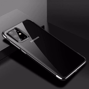 Kirkas väri Asia Gel TPU elektrolyyttinen kehys Cover Samsung Galaxy A72 4G musta musta