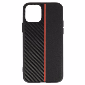 Tel Protect CARBON Suojakuori iPhone 11 Pro:lle musta punaisella raidalla