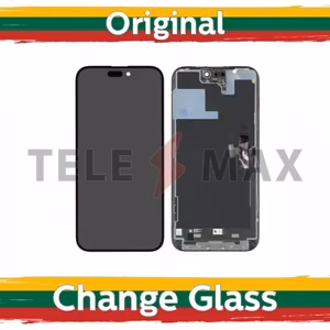 LCD-näyttö yhteensopiva iPhone 15 Pro Max musta (Renewed: Telemax)