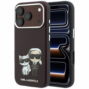 KARL LAGERFELD -kotelo mallille IPHONE 18 Pro /17 Pro MagSafe-yhteensopiva (Bodies Sketch) (väri: viininpunainen)