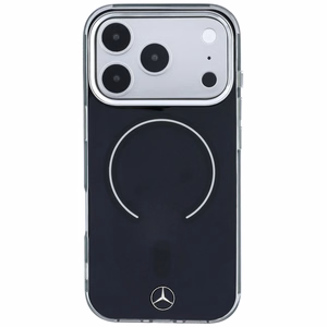 Mercedes Double Layer Iconic Logo -suojakuori laitteelle iPhone 18 Pro Max / 17 Pro Max, MagSafe-yhteensopiva – musta