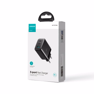 Joyroom JR-TCF10 fast charger 2x USB-C USB-A 32W - black