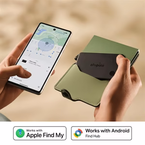Chipolo CARD & LOOP -ladattava Bluetooth-paikannin iOS- ja Android-laitteille, Charcoal-paketti