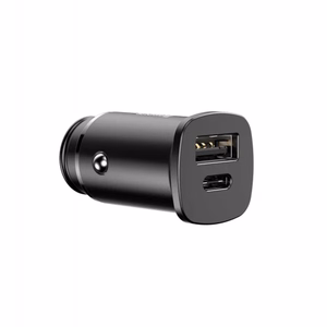 Baseus Square PPS älykäs autolaturi USB QC 4.0 ja USB-C PD 3.0 SCP -porteilla, musta (CCALL-AS01)