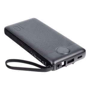 Varavirtalähde Veger C10 (W1116) 10000 mAh sisäänrakennetuilla Micro-USB / Type-C / Lightning -kaapeleilla musta