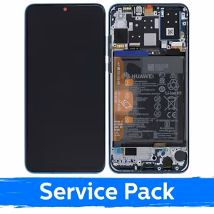 LCD-näyttö yhteensopiva Huawei P30 Lite kehyksellä / Peacock Blue / (Service Pack)