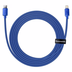 Baseus Crystal Shine USB-C - Lightning kaapeli 2 m 20W (sininen)