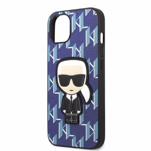 Karl Lagerfeld KLHCP13MPMNIKBL iPhone 13 6.1" kovakuori sininen/sininen Monogram Ikonik Patch