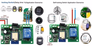 TUYA älykäs kytkin 1-kanavainen DIY Wi-Fi, RF, 10A, DC 7-32V