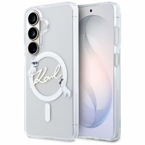 Karl Lagerfeld suojakuori IML KC Script MagSafe Samsung Galaxy S26:lle läpinäkyvä