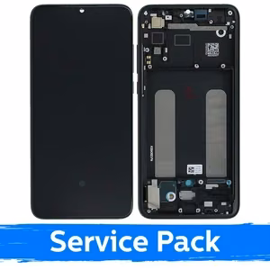 LCD-näyttö yhteensopiva Xiaomi Mi 9 Lite kehyksellä / Onyx harmaa / (Service Pack)
