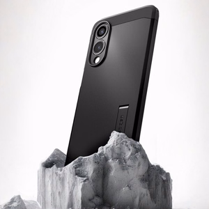 Spigen Tough Armor MagSafe Suojakuori Samsung Galaxy S25 Edge:lle - musta
