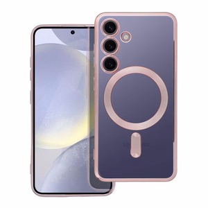 Case for Samsung S24 Electro Mag Cover compatible with MagSafe gold-rose