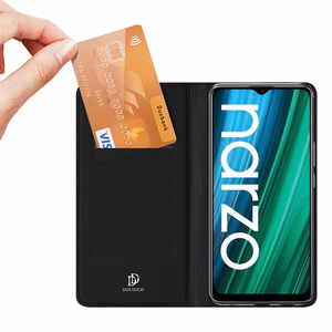Dux Ducis Skin Pro Holsterin suojus läpällä Realme Narzo 50A musta