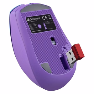 Hiiri Defender Mystery MM-301 RF+BT violetti 1600dpi 6P