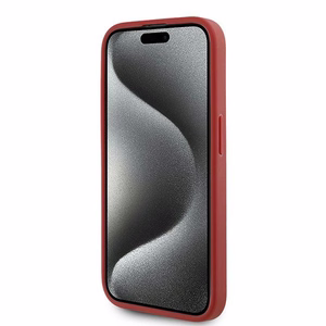 Karl Lagerfeld Diagonal Quilted Script Suojakuori iPhone 15 Pro Max:lle - punainen