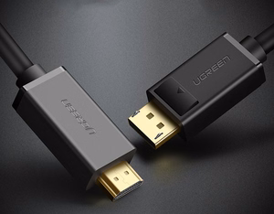 Ugreen yksisuuntainen DisplayPort - HDMI -kaapeli 4K 30Hz 32 AWG 1,5m musta (DP101 10239)