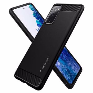 Spigen Rugged Armor kotelo Samsung Galaxy S20 FE:lle - Matta musta
