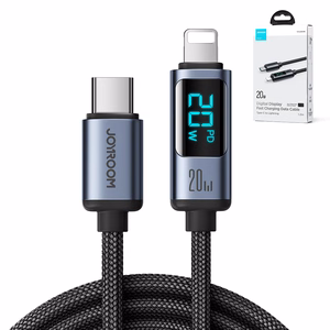 Joyroom Prism Series A16 Lightning / USB-C PD 20W kaapeli 1.2m - musta