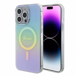 Guess GUHMP15XHITSQ iPhone 15 Pro Max turkoosi/turkoosi kovakuori IML Iridescent MagSafe
