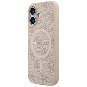Guess 4G Ring Classic Logo MagSafe Suojakuori iPhone 17 - Vaaleanpunainen