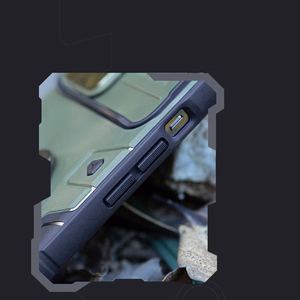 Nillkin CamShield Armor Pro Case iPhone 14 Plus panssaroitu suojus, jossa kameran suojus rengas jalusta sininen