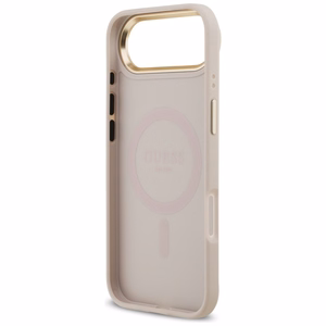 Guess 4G PU Classic Logo MagSafe suojakuori iPhone 17 Air:lle - vaaleanpunainen