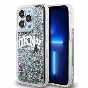 DKNY Liquid Glitter Big Logo Suojakuori iPhone 14 Pro:lle - musta